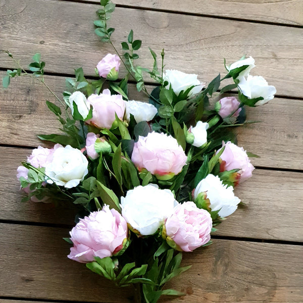 Deluxe Wild Rose & Mixed Peony Bouquet