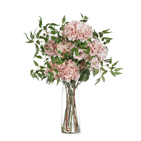 Large Hydrangea Scabiosa Combination in Vase