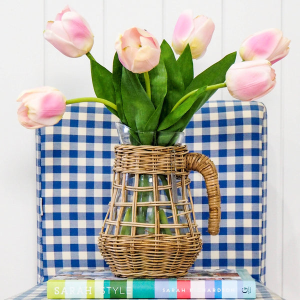 White Pink Tulip Bouquet - Faking Beautiful
